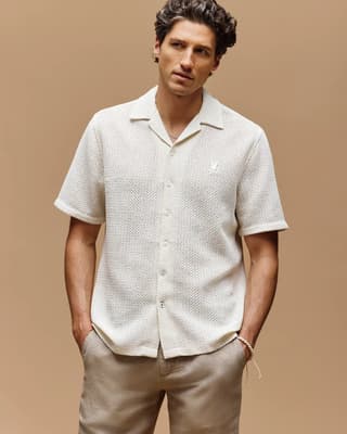 mens sammy crochet short sleeve shirts